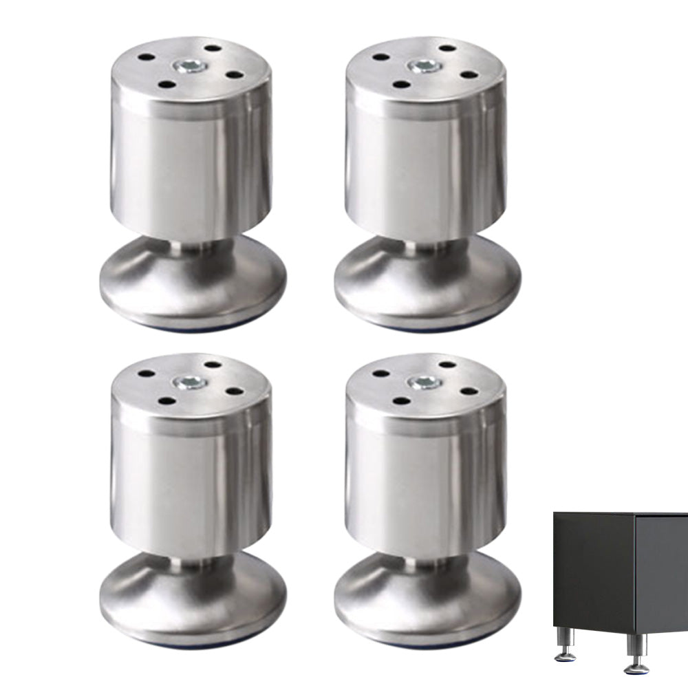 4 PCS Metal Furniture Legs Adjustable Stainless Steel Cabinet Feet for Bed Sofa Table
