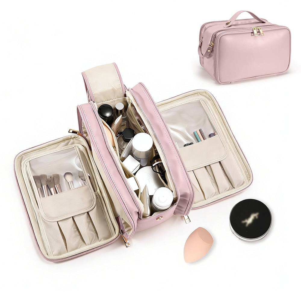 Large Capacity Travel Makeup Bag Portable Cosmetic Organizer Storage Toiletry Bags