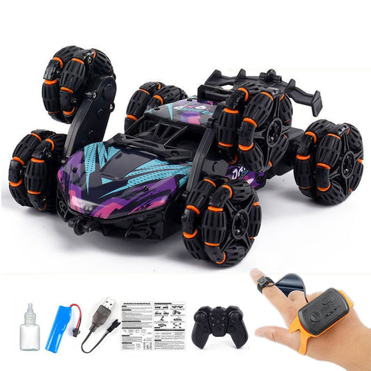 6 Wheels Stunt Car with Spray 360 Degree Hand Gesture Sensing RC Off Road Toy