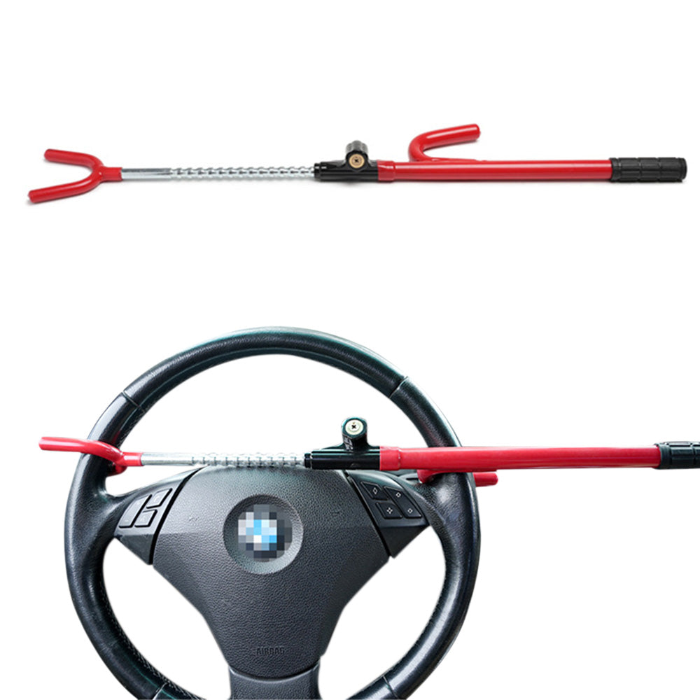 Car Steering Wheel Lock With Twin Hooks Anti Theft Device Universal Car Security Device
