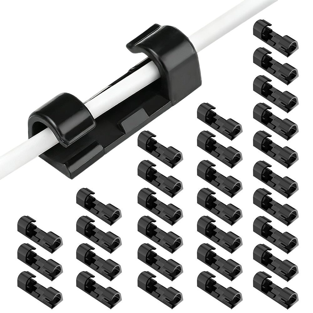 5mm Self Adhesive Cable Clips and Cord Holders for Wire Management