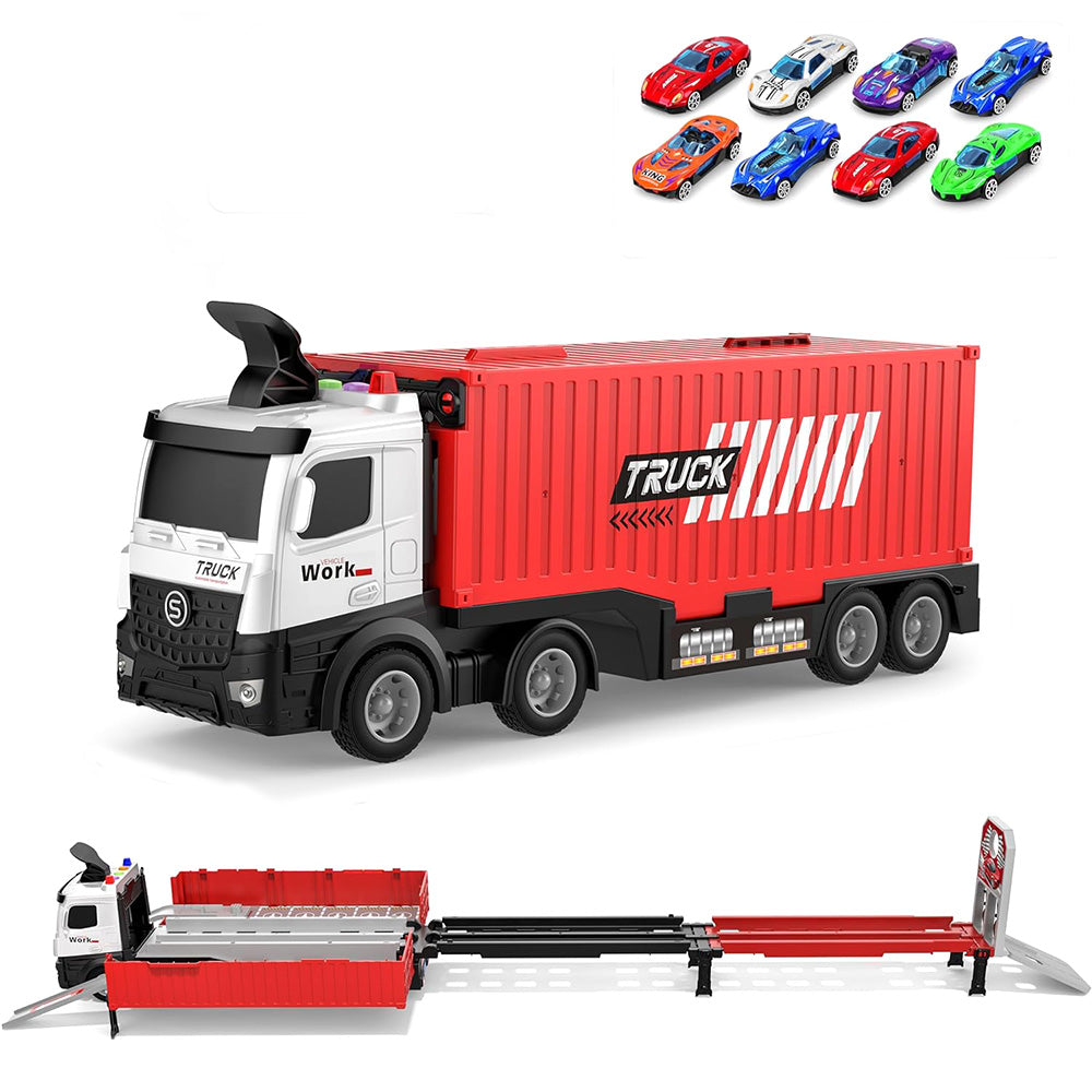 Car Carrier Transport with Race Mini Car Toys Set for Kids