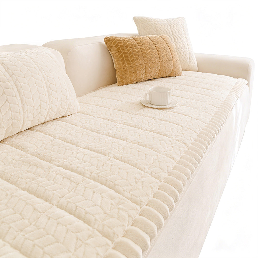 Thick Corduroy Couch Cover Sofa Cushion Protector Pet Bed Cover Plush Non Slip Mat