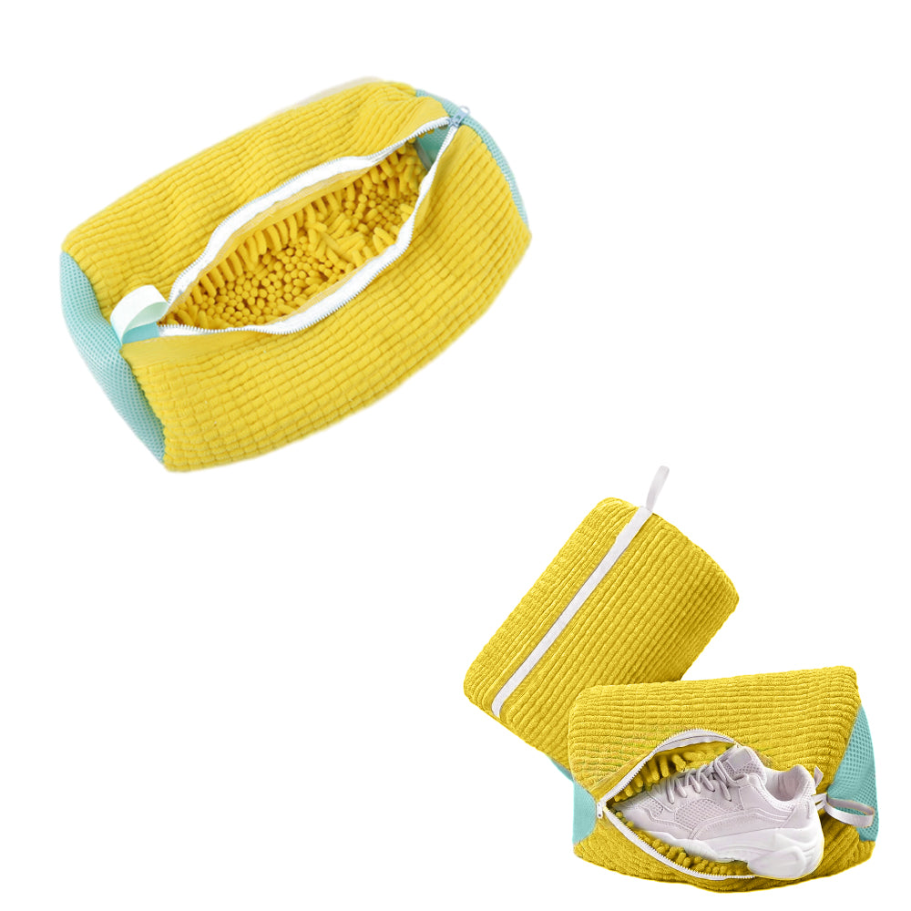 Reusable Chenille Shoe Washing Bag with Zipper