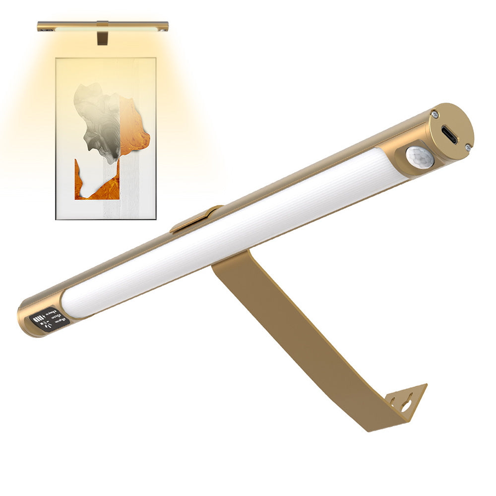 Rechargeable Wireless Wall Picture Light LED Motion Sensor Art Painting Lamp for Gallery Living Hallway