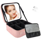 25x10.5x23CM Travel Makeup Storage Bag with Mirror and Light