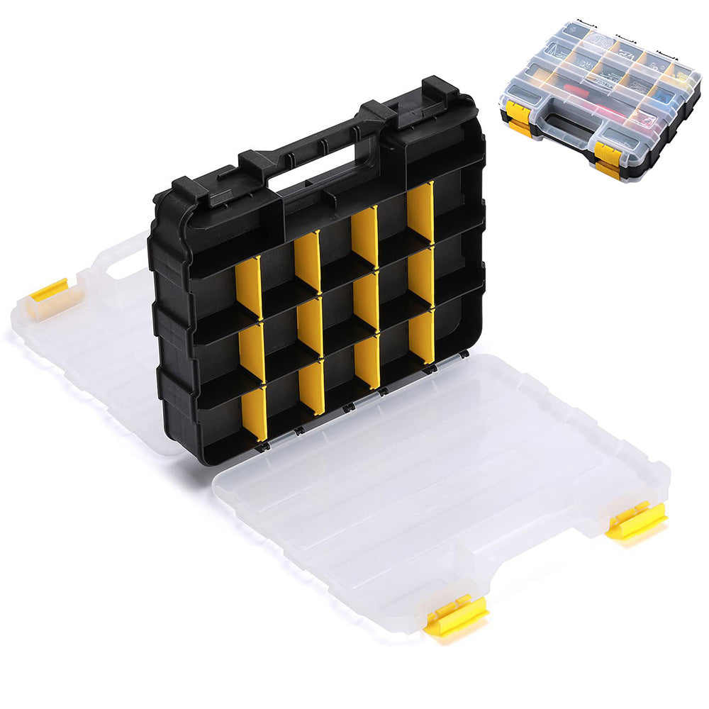 34 Grid Double Sided Tool Organizer Box for Screws Nuts and Small Parts