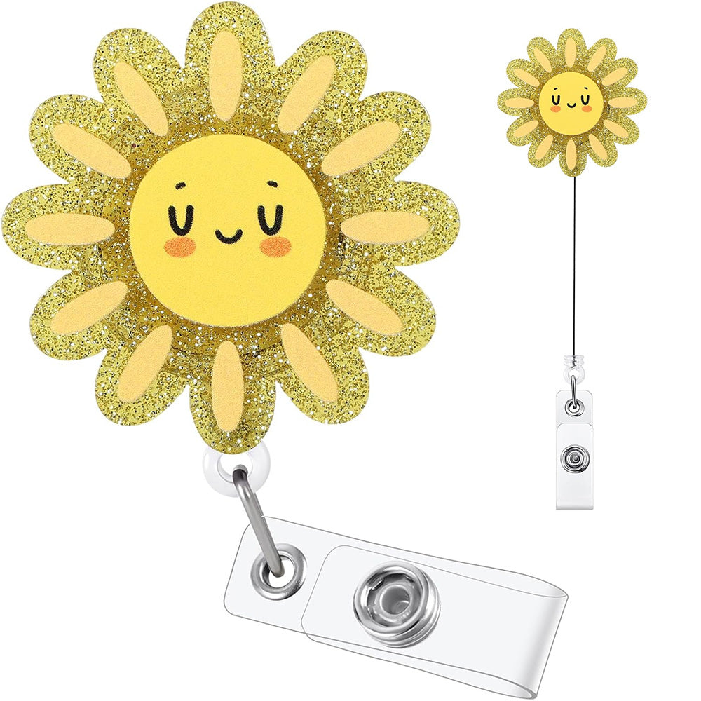 Retractable Badge Reel Cute Badge Clip for Students Staff Teacher
