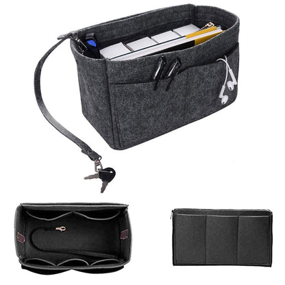 Thick Felt Tote Bag Organizer Insert with Multiple Pockets