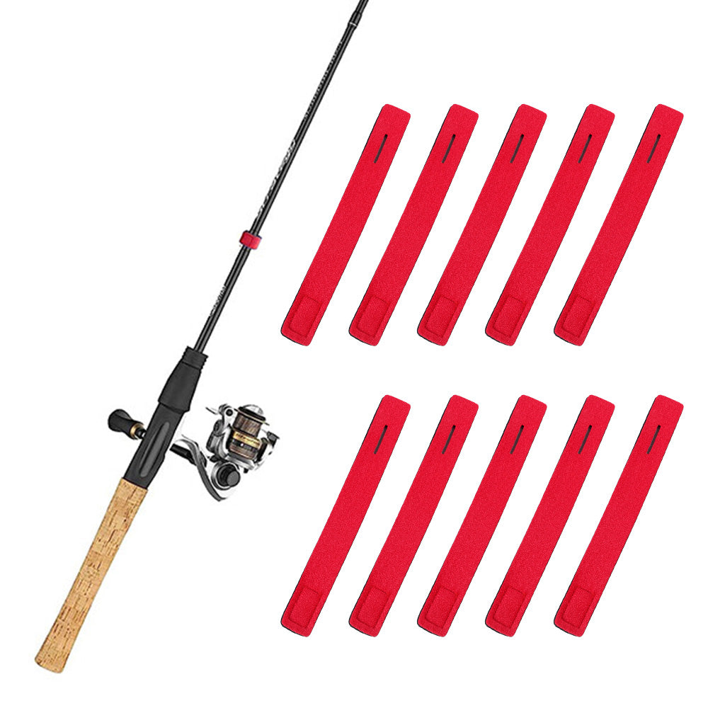 10Pcs Fishing Rod Straps Fishing Rod Clips for Casting Spinning Fly Rods