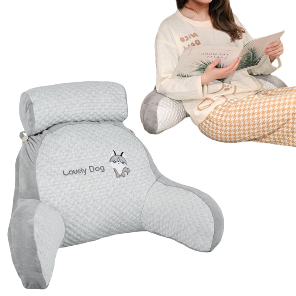 Bed Rest Pillow Neck Lumbar Support Seat Cushion with Arms
