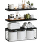 3 Piece Engineered Wood Wall Shelves with Metal Storage Basket