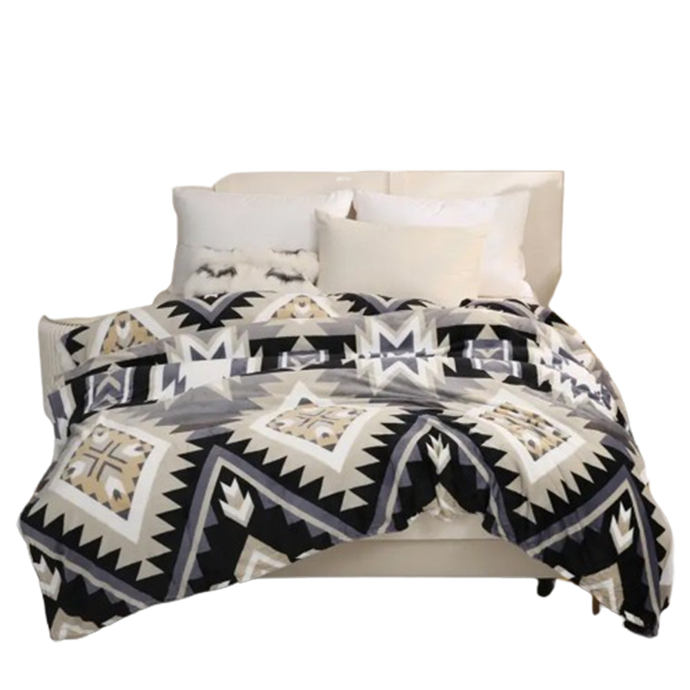 Geometry Pattern Travel Couch Bed Plush Blanket