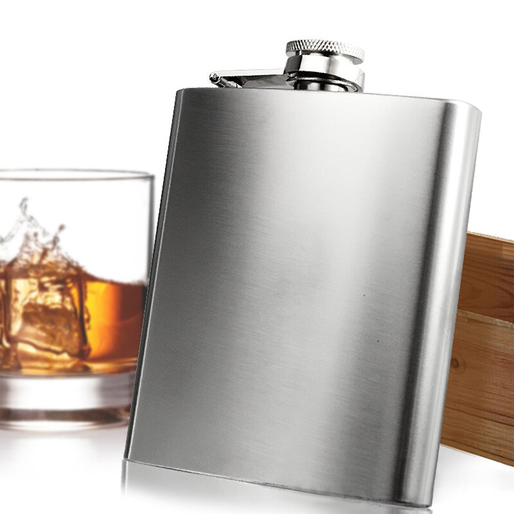 Stainless Steel Hip Flask for Men Portable Leak Resistant Pocket Liquor Bottle for Outdoor Travel