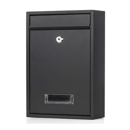 Wall Mounted Mail Letter Box Lockable Steel Post Mailbox Large Postbox