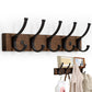 Wall Mounted Wooden Coat and Hat Rack 42 cm Rustic Style for Entryway Bedroom
