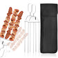 2Pcs 3-Way Stainless Steel Grilling Sticks for BBQ Kebab