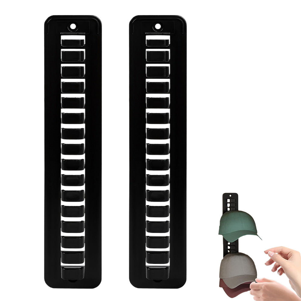 2 Pack Wall Mounted Baseball Cap Hat Rack Organizer