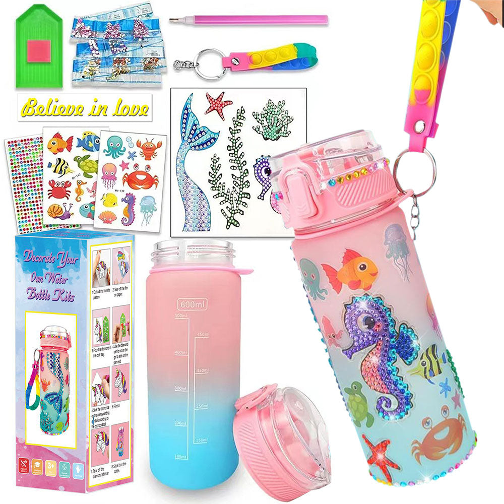 DIY Water Bottle with Stickers Attractive Decorate Your Own Water Bottle Kit