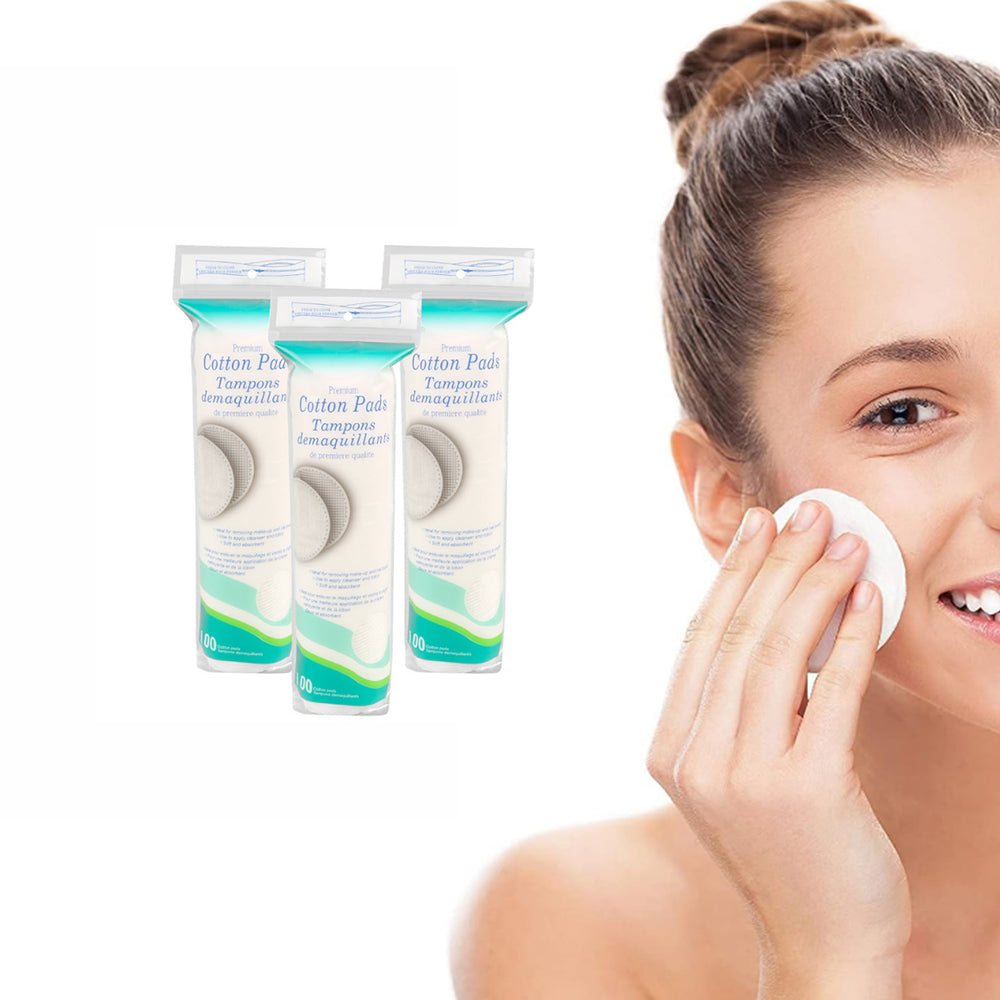 300Pcs Cotton Rounds Makeup Remover Pads