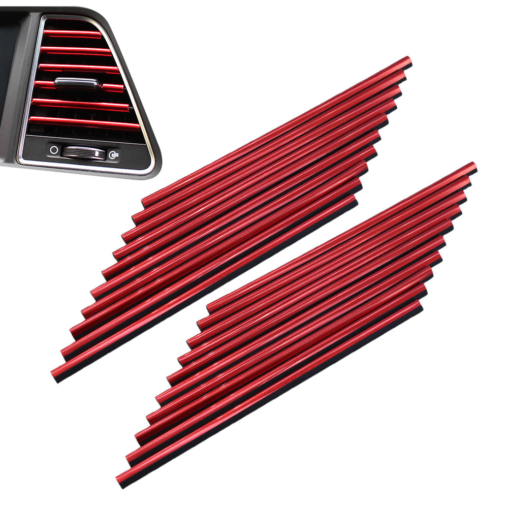 20 Pack Car Interior Air Vent Decorative Trim Strip Universal Fit for All Models