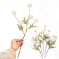 5 Pack Stem Cloth Dandelion Ball Artificial Flowers with Bendable Stems
