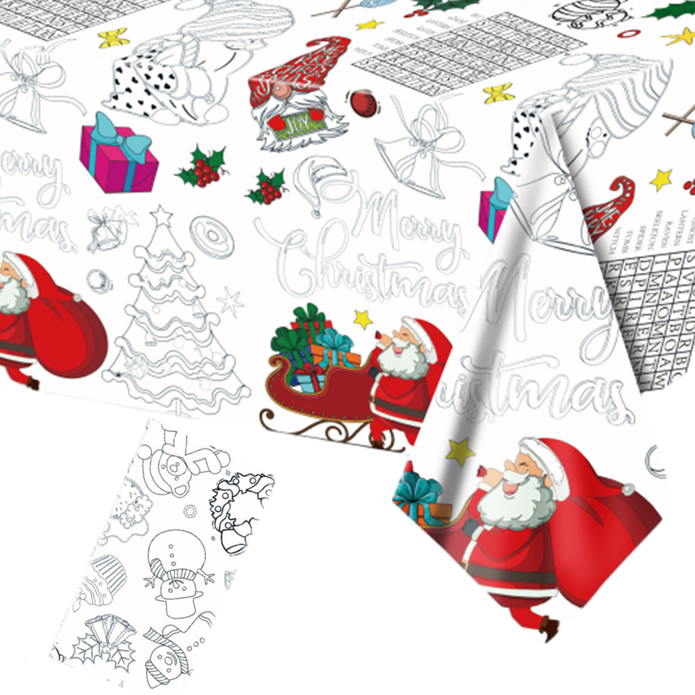 180x120CM Xmas Giant Coloring Poster Paper Coloring Tablecloth