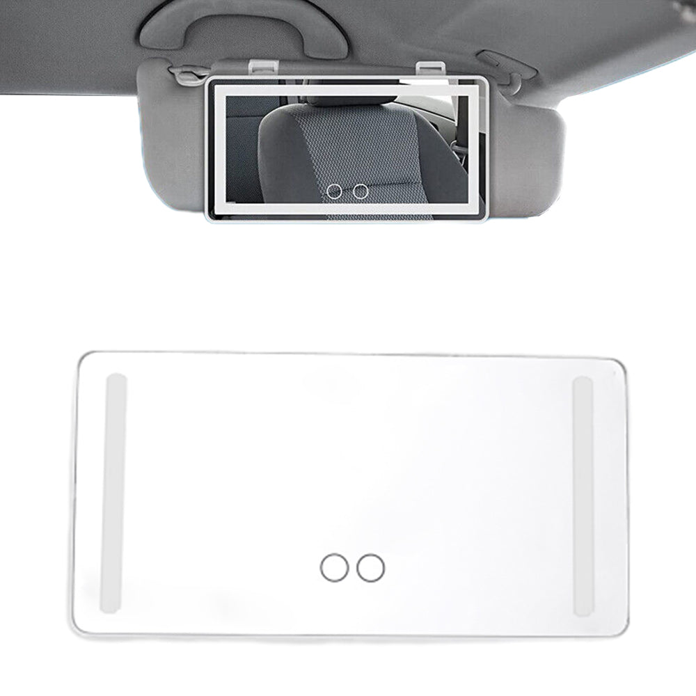 Car Sun Visor LED Makeup Mirror Set 3 Type Light Touch Screen