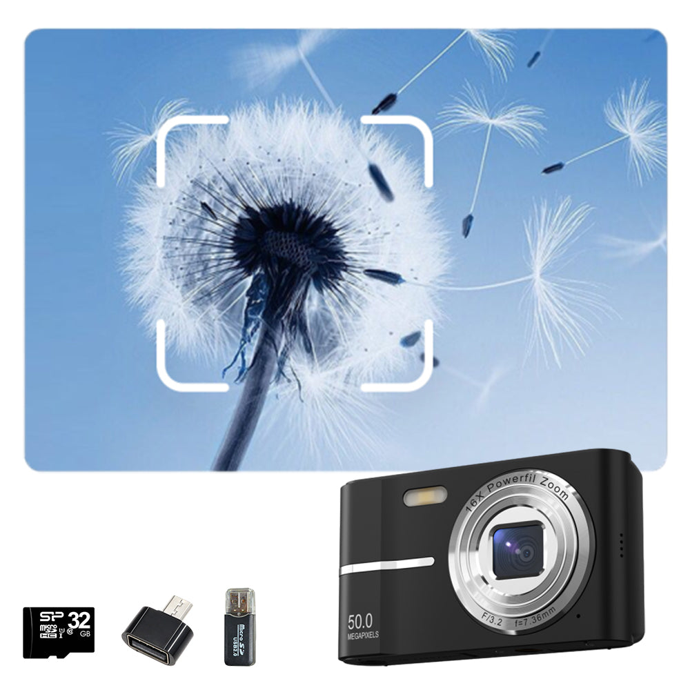4K Digital Camera Screen Video for Photography with 32GB Memory Card