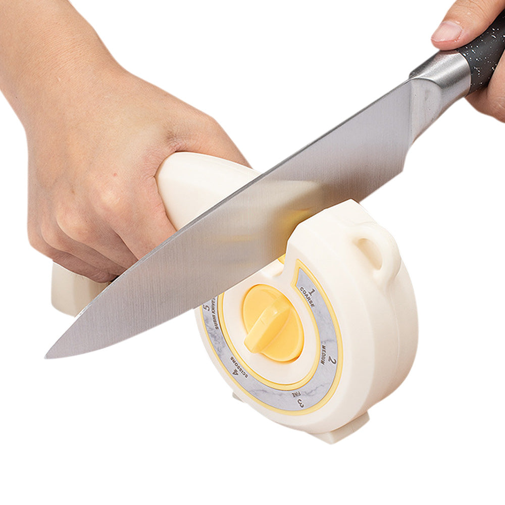 6-in-1 Kitchen Knife Sharpener Multi-Use Rotary Knob for Home Use