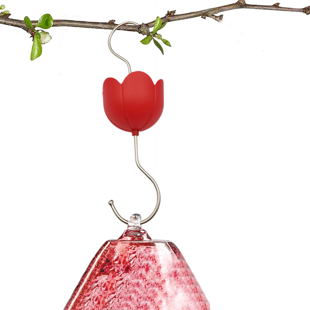 Flower Shape Ant Moat Hummingbird Feeder for Outdoor Yard Hanging Feeder
