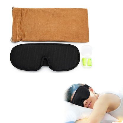 Travel Soft Memory Foam 3D Sleep Eye Mask with Earplugs