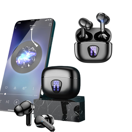 Wireless Bluetooth 5.3 HiFi Stereo Ear Buds with Digital Display for iOS Android