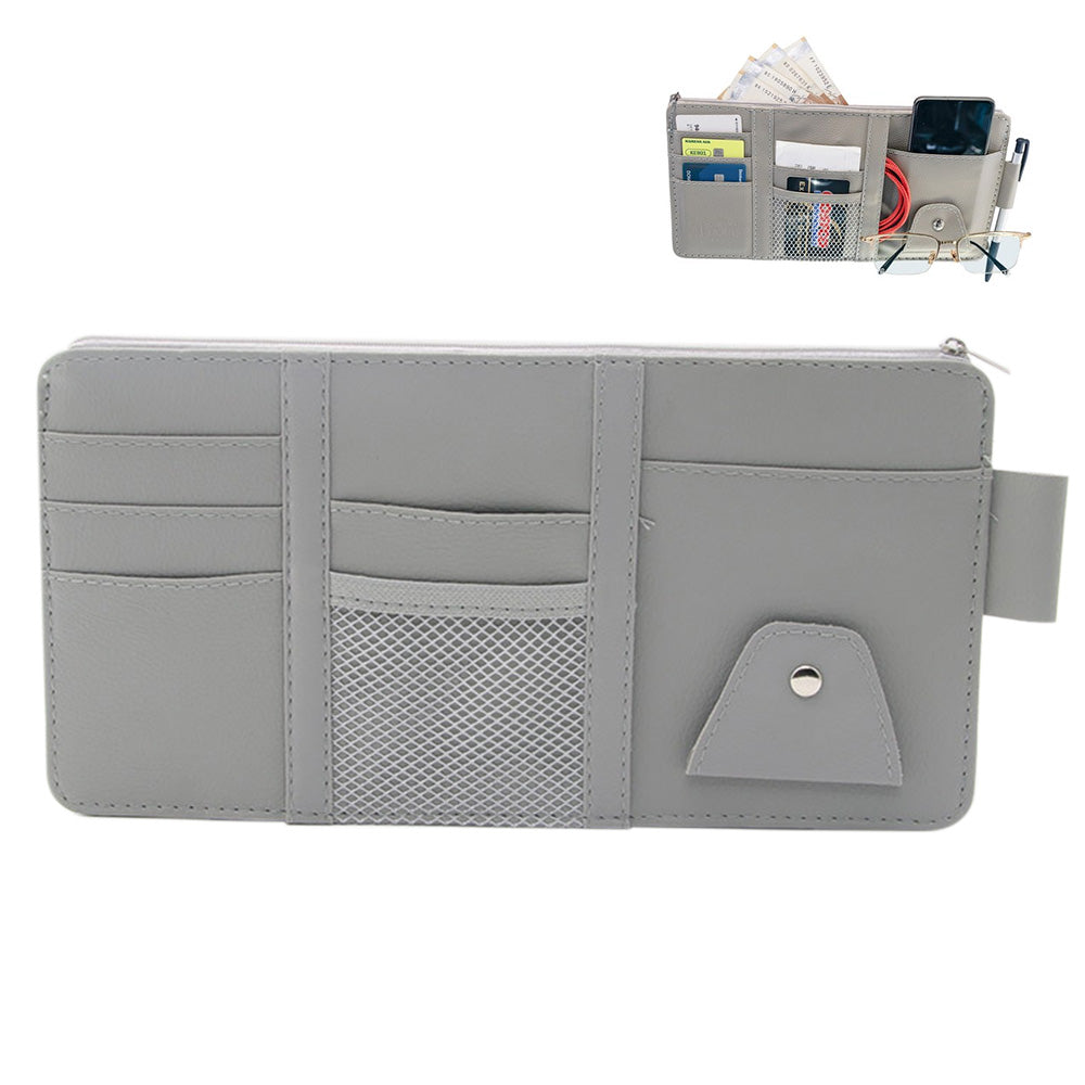 Car Sun Visor Organizer Driver License Sunglasses Holder Pocket