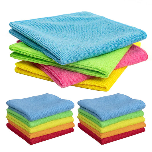 10Pcs 30x30CM Microfiber Cleaning Cloths Bulk Car Kitchen Glass Cleaning Towels