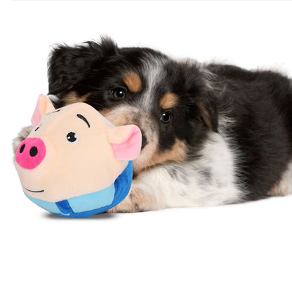 Active Moving Pet Plush Toy Interactive Bouncing Ball Sound Electronic Dog Toy