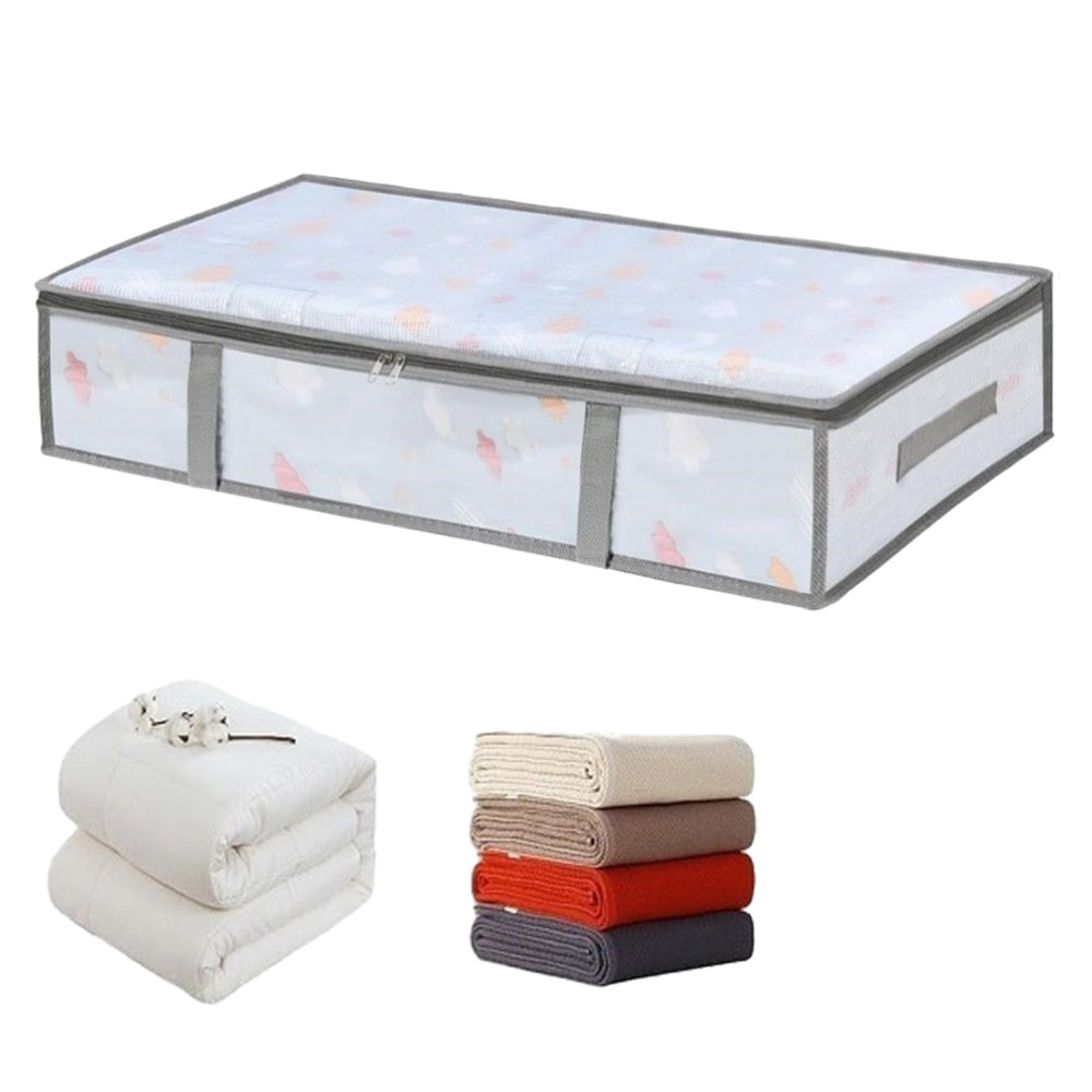 Large Capacity Breathable Mesh Under Bed Storage Bag with Handles
