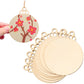 10Pcs Wooden Round Bauble Blank Christmas Tree Hanging Ornament DIY Craft