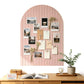 Large Arched Felt Bulletin Board with 30 Push Pins for Home Office School
