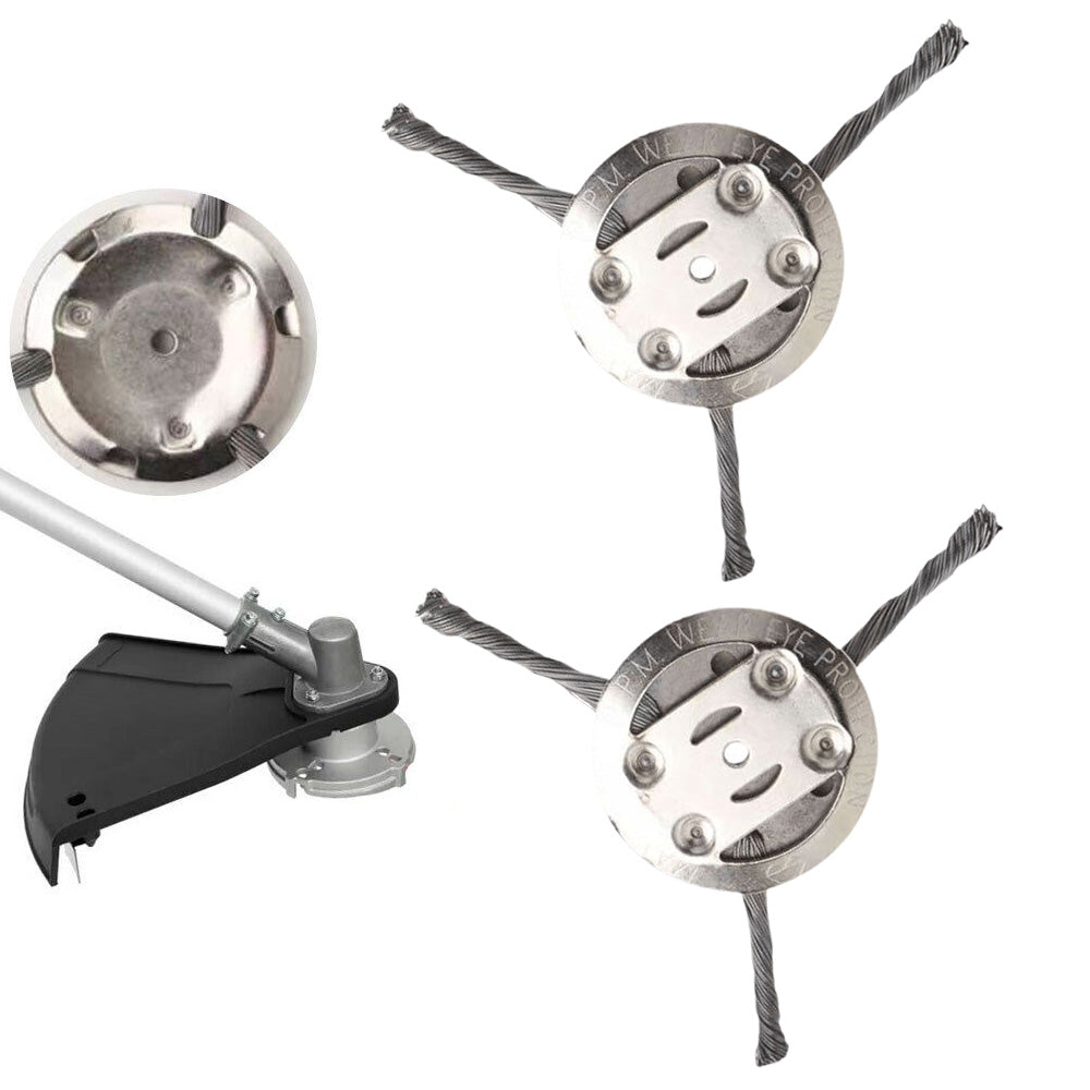 2PCS Steel Wire Grass Trimmer Head String Trimmer Replacement Head Weed Remover Tool