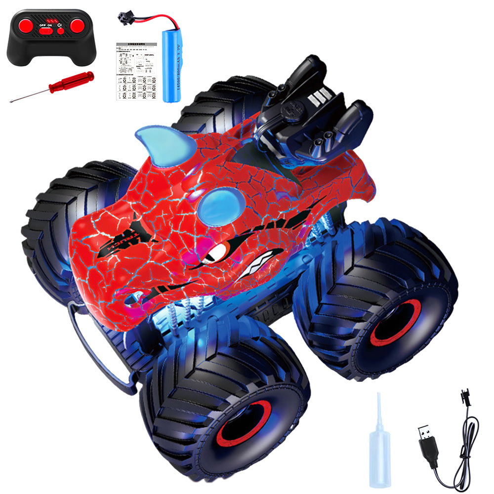 2.4G Remote Control Dinosaur Spray Off Road Truck with LED Lights