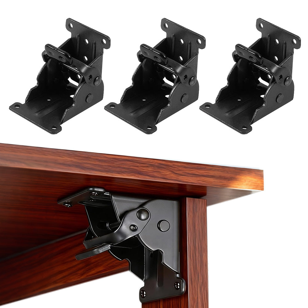 4Pcs 90 Degree Self Locking Folding Hinge for Tables Chairs and Workbenches