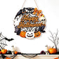 2 Pack Engineered Wood Halloween Ghost Pumpkin Hanging Door Signs