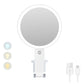 10X Magnifying Foldable Double-sided Makeup Mirror with Light and Adjustable Brightness