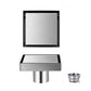Square Shower Drain with Filter Detachable Stainless Steel Floor Drain for Bathroom Balcony