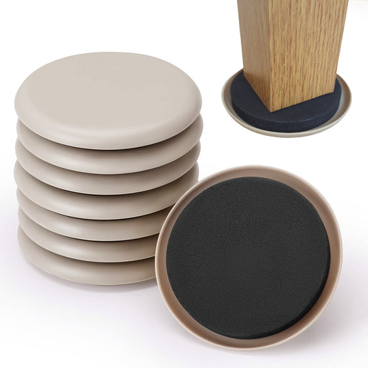 8 Piece Furniture Sliders Reusable Pads for Hardwood Floors and Carpet