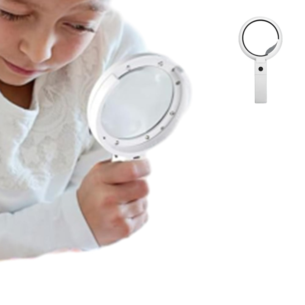 Stand Handheld Foldable Magnifier with LED Light