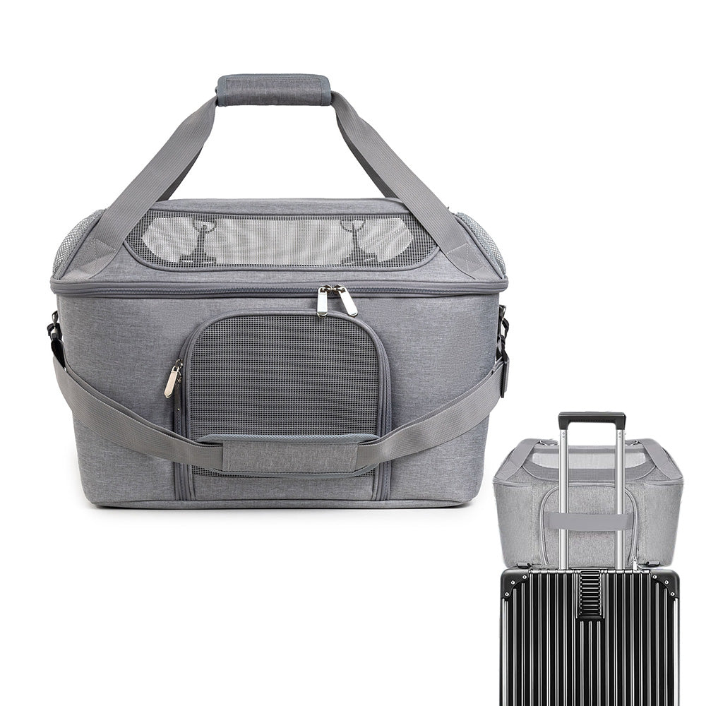 Breathable Pet Carrier Foldable Cat Travel Bag Shoulder Bag