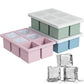 3Pcs Silicone Ice Cube Trays with Lid 6 Cavity Large Square Mold for Whisky Cocktail