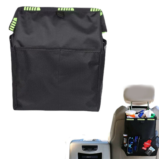Water-Resistant Car Back Seat Trash Can Hanging Organizer Bag